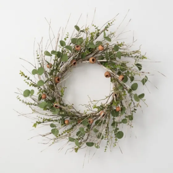 Birch And Eucalyptus Pod Wreath-Kirkland's Home Fashion