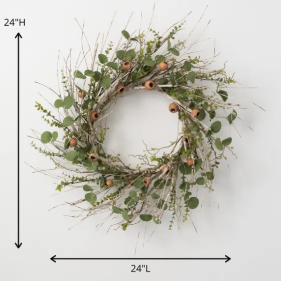 Birch And Eucalyptus Pod Wreath-Kirkland's Home Fashion