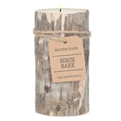 Birch Bark Pillar Candle, 6 In.-Kirkland's Home Fashion