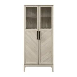 Birch Chevron Wooden Storage Cabinet-Kirkland's Home New