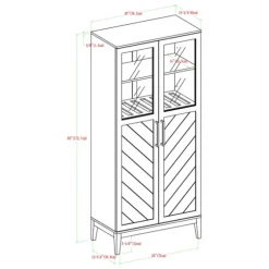Birch Chevron Wooden Storage Cabinet-Kirkland's Home New