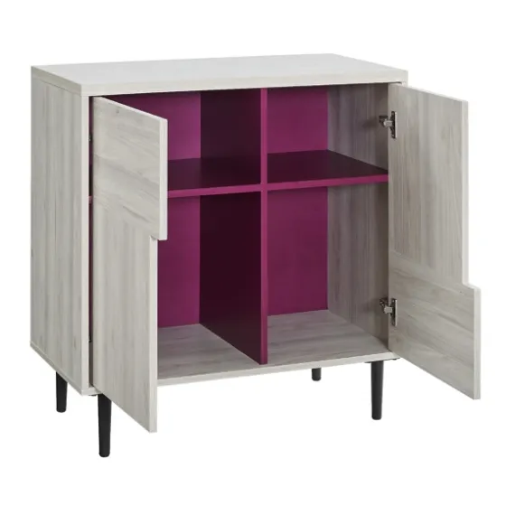 Birch Color Pop Geometric Cabinet-Kirkland's Home Cheap