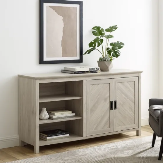 Birch 2-Door Chevron Cabinet-Kirkland's Home Hot