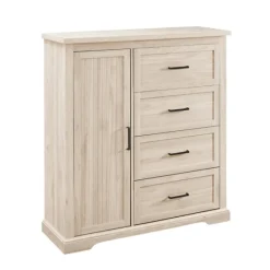 Birch Grooved 4-Drawer Dresser With Wardrobe-Kirkland's Home Store