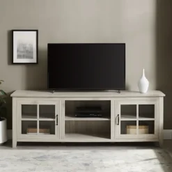 Birch Wood And Glass Door Tv Stand-Kirkland's Home Clearance