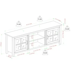 Birch Wood And Glass Door Tv Stand-Kirkland's Home Clearance