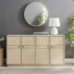 Birch Wood 4-Door Sideboard-Kirkland's Home Flash Sale