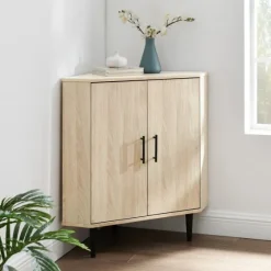 Birch Wood Finish Corner Cabinet-Kirkland's Home Clearance