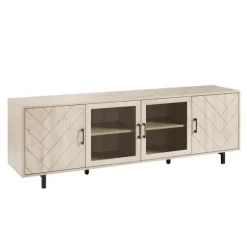 Birch Wood Herringbone 4-Door Tv Stand-Kirkland's Home Cheap
