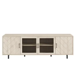 Birch Wood Herringbone 4-Door Tv Stand-Kirkland's Home Cheap