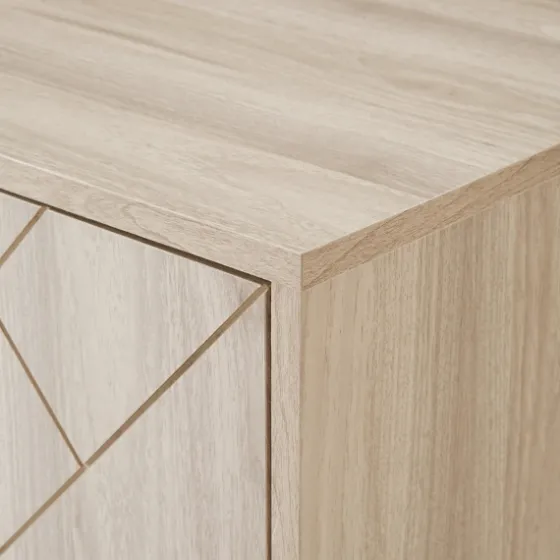 Birch Wood Herringbone 4-Door Tv Stand-Kirkland's Home Cheap
