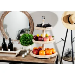 Birch Wood 3-Tiered Tray-Kirkland's Home Cheap