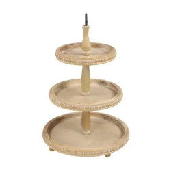 Birch Wood 3-Tiered Tray-Kirkland's Home Cheap