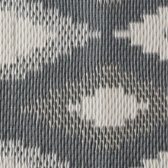 Black & Gray Diamond Stripe Outdoor Area Rug, 4X6-Kirkland's Home New