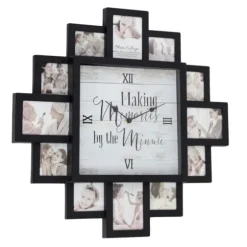 Black 12 Photo Frame Collage Clock-Kirkland's Home Cheap