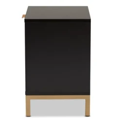 Black And Brown Single Drawer Nightstand-Kirkland's Home Sale