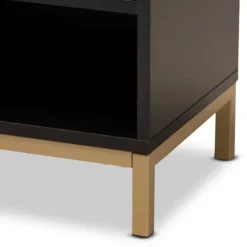 Black And Brown Single Drawer Nightstand-Kirkland's Home Sale