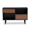 Black And Brown Wood Open Shelf Cabinet-Kirkland's Home Sale