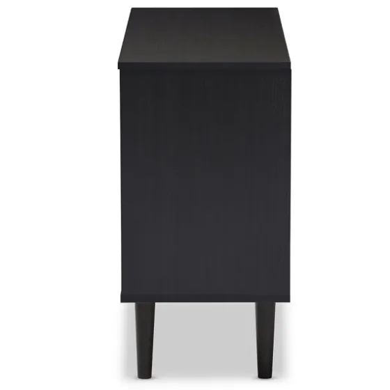 Black And Brown Wood Open Shelf Cabinet-Kirkland's Home Sale