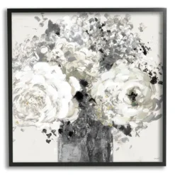 Black And Cream Abstract Floral Canvas Art Print-Kirkland's Home Cheap