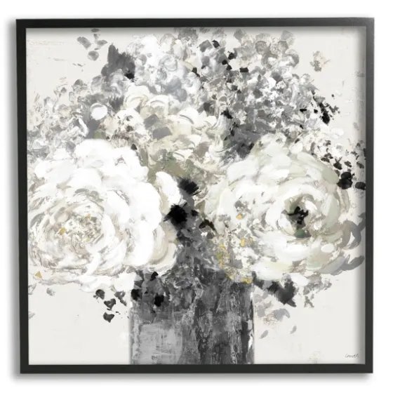 Black And Cream Abstract Floral Canvas Art Print-Kirkland's Home Cheap