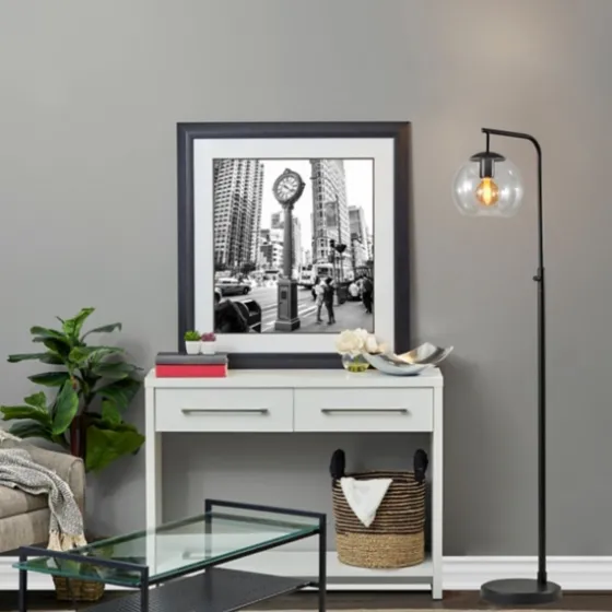 Black And Glass Globe Shade Floor Lamp-Kirkland's Home Flash Sale