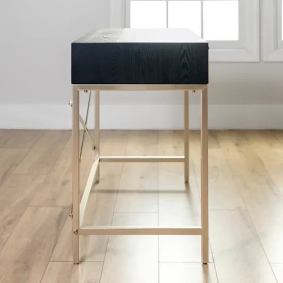Black And Gold Blake Desk-Kirkland's Home Hot