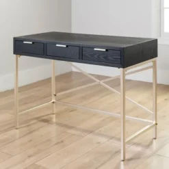 Black And Gold Blake Desk-Kirkland's Home Hot