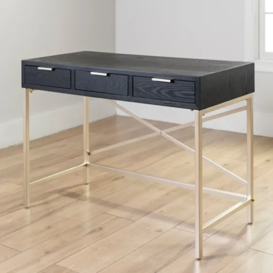 Black And Gold Blake Desk-Kirkland's Home Hot
