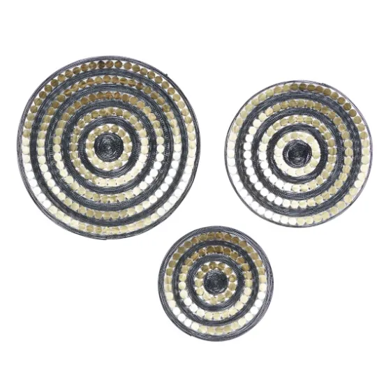 Black And Gold Concentric Wall Plates, Set Of 3-Kirkland's Home Best Sale