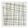 Black And Gold Iron Abstract Lines Plaque-Kirkland's Home Clearance