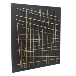 Black And Gold Metal Grid Wall Plaque-Kirkland's Home Best Sale