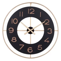 Black And Gold Open Frame Axis Clock-Kirkland's Home Cheap