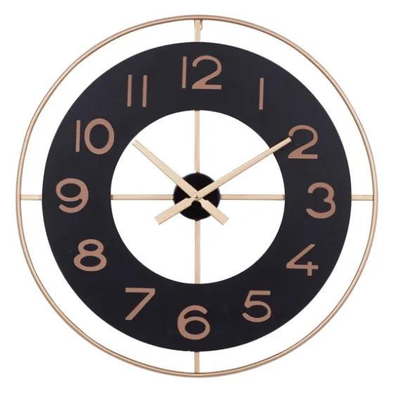 Black And Gold Open Frame Axis Clock-Kirkland's Home Cheap