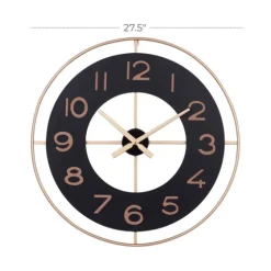 Black And Gold Open Frame Axis Clock-Kirkland's Home Cheap