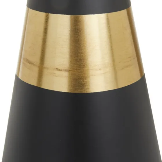Black And Gold Reverse Cone Vases, Set Of 2-Kirkland's Home New