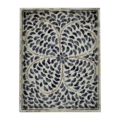 Black And Ivory Mosaic Capiz Shell Tray-Kirkland's Home New