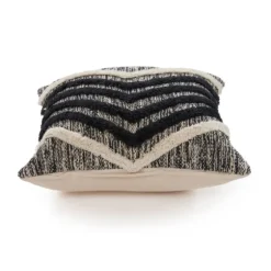 Black And Metallic Fringe Textured Pillow-Kirkland's Home Flash Sale
