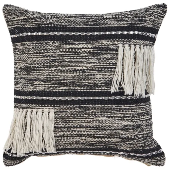 Black And Natural Mingled Texture Pillow-Kirkland's Home Sale