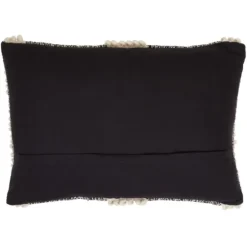 Black And Natural Pom Pom Stripe Lumbar Pillow-Kirkland's Home Cheap