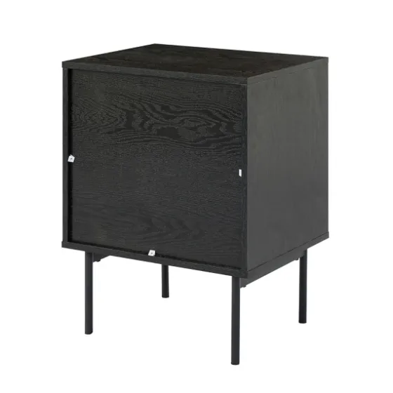 Black And Natural Wood 2-Drawer Nightstand-Kirkland's Home Store