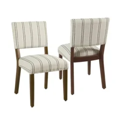 Black And Striped Dining Chairs, Set Of 2-Kirkland's Home Shop