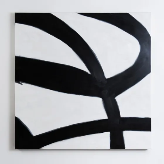 Black And White Abstract Canvas Wall Art-Kirkland's Home Clearance