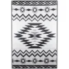 Black And White Aztec Outdoor Area Rug, 4X6-Kirkland's Home Outlet