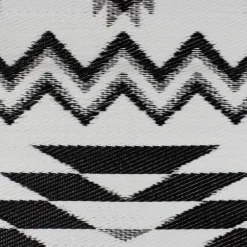 Black And White Aztec Outdoor Area Rug, 4X6-Kirkland's Home Outlet