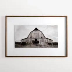 Black And White Barn Photography Framed Print-Kirkland's Home New