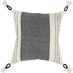 Black And White Block Loop Throw Pillow-Kirkland's Home Best