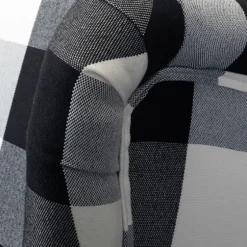 Black And White Buffalo Check Wingback Recliner-Kirkland's Home Sale