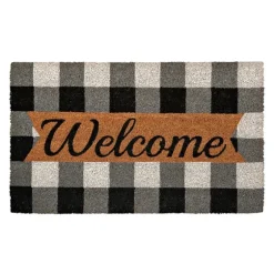 Black And White Buffalo Check Welcome Mat-Kirkland's Home Sale