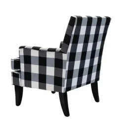 Black And White Buffalo Check Armchair-Kirkland's Home Cheap